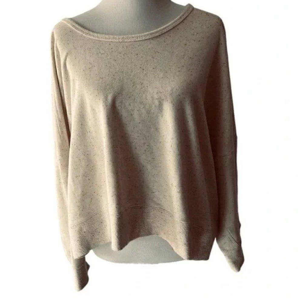 Lovestitch Cropped Speckled Sweater with Open Back size M/L